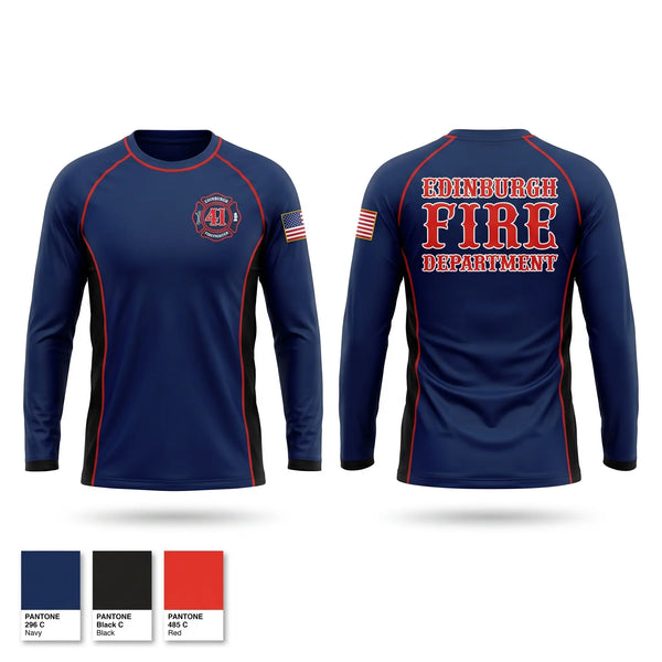 Long Sleeve Performance Shirt, Edinburgh Fire & Rescue, Fire Department, Teamtime, Team time, sublimation, custom sports apparel, team uniforms, spirit wear, spiritwear, sports uniforms, custom shirts, team store, custom team store, fundraiser sports, apparel fundraiser