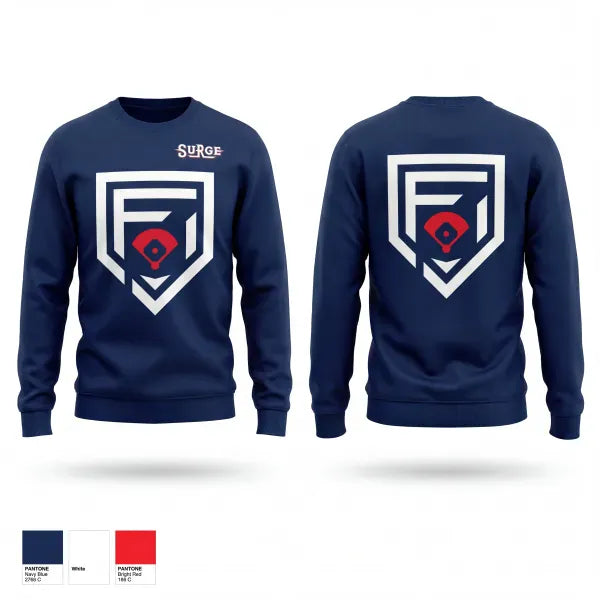 Crew Neck Sweatshirt, Fountain Valley Pony Baseball, Baseball, Teamtime, Team time, sublimation, custom sports apparel, team uniforms, spirit wear, spiritwear, sports uniforms, custom shirts, team store, custom team store, fundraiser sports, apparel fundraiser