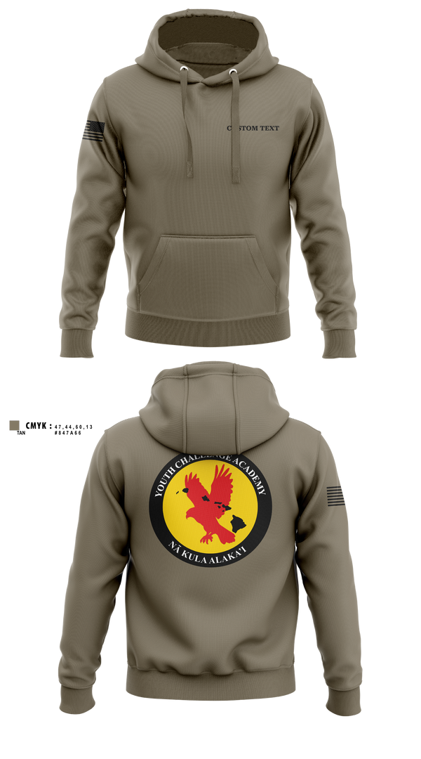 Hoodie, Youth Challenge Academy, National Guard, Teamtime, Team time, sublimation, custom sports apparel, team uniforms, spirit wear, spiritwear, sports uniforms, custom shirts, team store, custom team store, fundraiser sports, apparel fundraiser