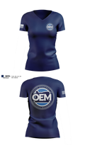 Oregon Emergency Management 48984222 Women's Short Sleeve V-neck Shirt - 1