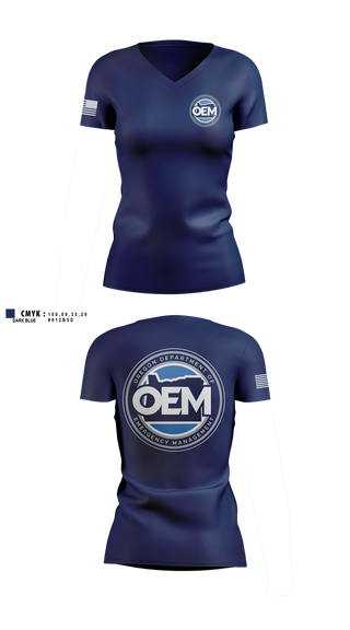 Womens Short Sleeve Vneck Shirt, Oregon Emergency Management, Police, Teamtime, Team time, sublimation, custom sports apparel, team uniforms, spirit wear, spiritwear, sports uniforms, custom shirts, team store, custom team store, fundraiser sports, apparel fundraiser