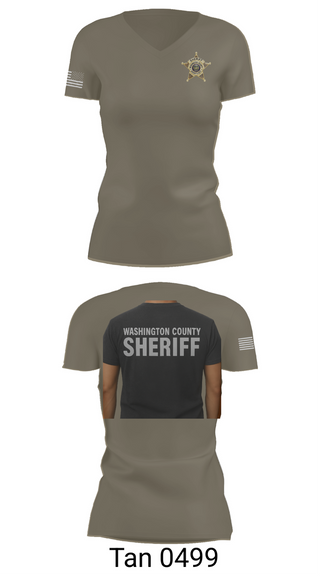 Womens Short Sleeve Vneck Shirt, Washington County Sheriff's Department, Police, Teamtime, Team time, sublimation, custom sports apparel, team uniforms, spirit wear, spiritwear, sports uniforms, custom shirts, team store, custom team store, fundraiser sports, apparel fundraiser