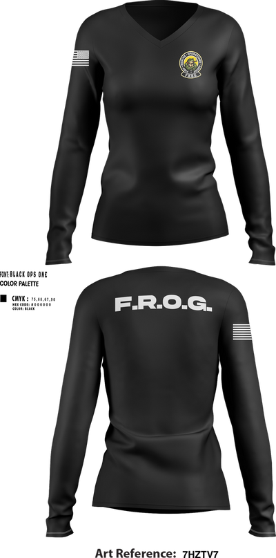 Fire Rescue Operations Group 65022293 Women's Long Sleeve V-neck Shirt - 106