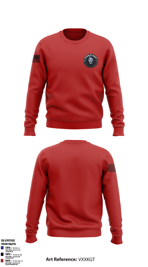 Crew Neck Sweatshirt, Charlie Shift, , Teamtime, Team time, sublimation, custom sports apparel, team uniforms, spirit wear, spiritwear, sports uniforms, custom shirts, team store, custom team store, fundraiser sports, apparel fundraiser