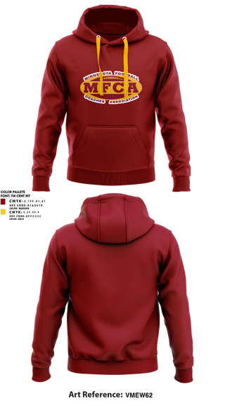 Hoodie, Minnesota Football Coaches Association, , Teamtime, Team time, sublimation, custom sports apparel, team uniforms, spirit wear, spiritwear, sports uniforms, custom shirts, team store, custom team store, fundraiser sports, apparel fundraiser