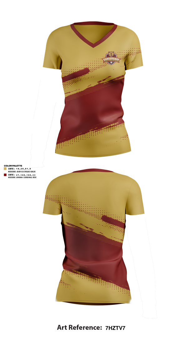 Womens Short Sleeve Vneck Shirt, Carvers Bay Cheer, Cheer, Teamtime, Team time, sublimation, custom sports apparel, team uniforms, spirit wear, spiritwear, sports uniforms, custom shirts, team store, custom team store, fundraiser sports, apparel fundraiser
