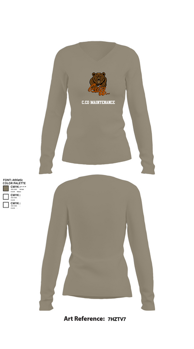 C.co Maintenance 83792955 Women's Long Sleeve V-neck Shirt - 62