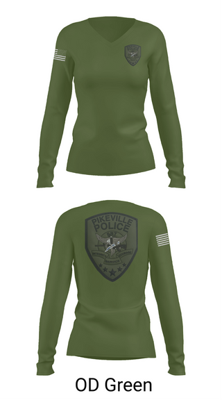 Womens Long Sleeve Vneck Shirt, Pikeville Police SRT, , Teamtime, Team time, sublimation, custom sports apparel, team uniforms, spirit wear, spiritwear, sports uniforms, custom shirts, team store, custom team store, fundraiser sports, apparel fundraiser