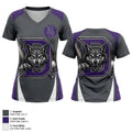 Dungeness Greywolves Women's Short Sleeve V-neck Shirt - 1