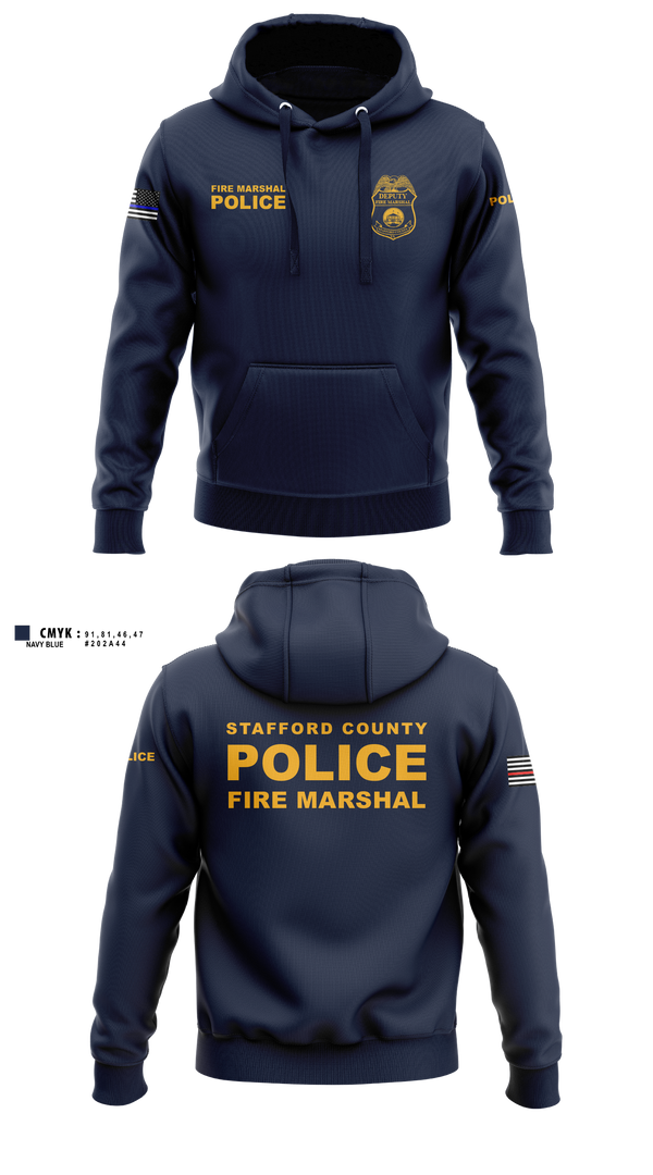 Hoodie, Stafford County Fire Marshal's Office, Police, Teamtime, Team time, sublimation, custom sports apparel, team uniforms, spirit wear, spiritwear, sports uniforms, custom shirts, team store, custom team store, fundraiser sports, apparel fundraiser