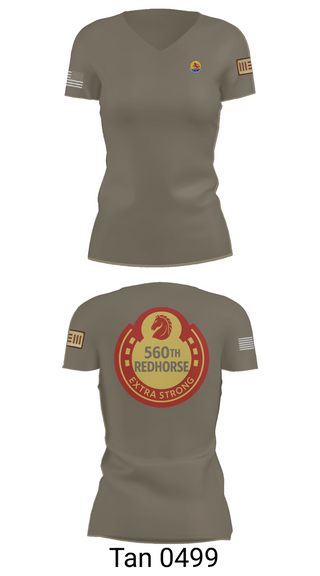 Womens Short Sleeve Vneck Shirt, 560th Redhorse Unit, , Teamtime, Team time, sublimation, custom sports apparel, team uniforms, spirit wear, spiritwear, sports uniforms, custom shirts, team store, custom team store, fundraiser sports, apparel fundraiser