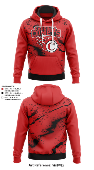 Hoodie, Cardinal Comets Volleyball, Women's Volleyball, Teamtime, Team time, sublimation, custom sports apparel, team uniforms, spirit wear, spiritwear, sports uniforms, custom shirts, team store, custom team store, fundraiser sports, apparel fundraiser