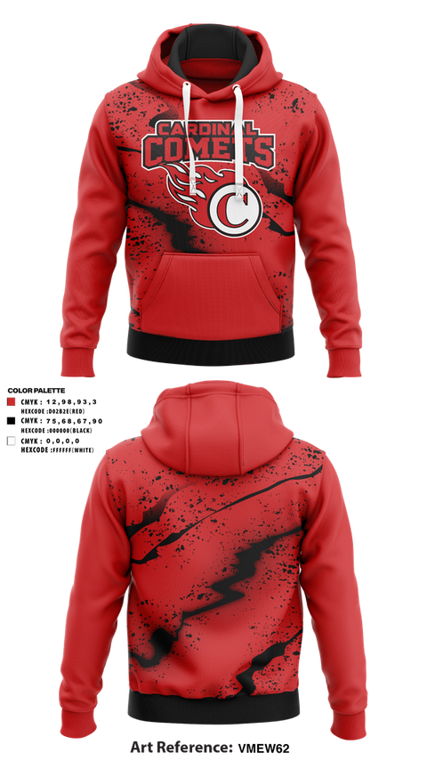 Hoodie, Cardinal Comets Volleyball, Women's Volleyball, Teamtime, Team time, sublimation, custom sports apparel, team uniforms, spirit wear, spiritwear, sports uniforms, custom shirts, team store, custom team store, fundraiser sports, apparel fundraiser