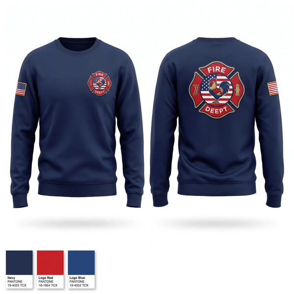 Crew Neck Sweatshirt, Chickenbone Fire Department, Fire Department, Teamtime, Team time, sublimation, custom sports apparel, team uniforms, spirit wear, spiritwear, sports uniforms, custom shirts, team store, custom team store, fundraiser sports, apparel fundraiser