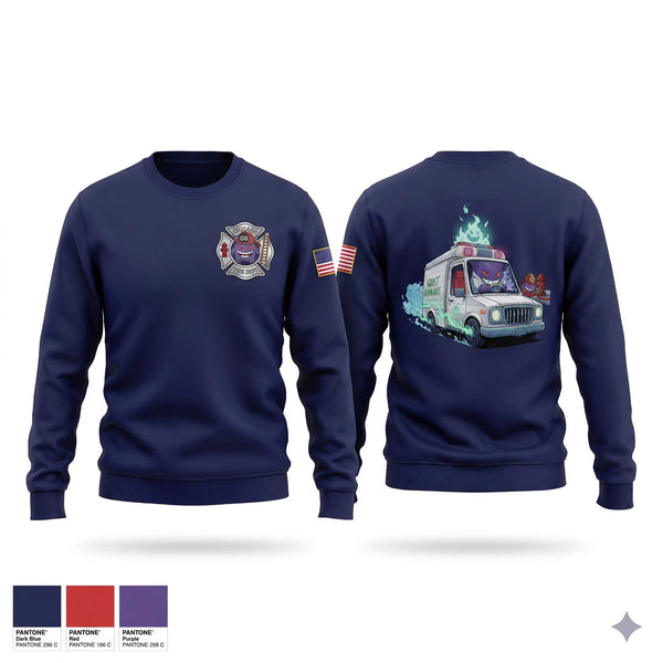 Crew Neck Sweatshirt, Chicago Fire Department, Fire Department, Teamtime, Team time, sublimation, custom sports apparel, team uniforms, spirit wear, spiritwear, sports uniforms, custom shirts, team store, custom team store, fundraiser sports, apparel fundraiser