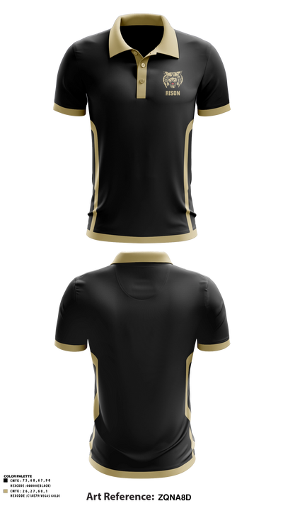 Rison Wildcats Short Sleeve Performance Polo - 11