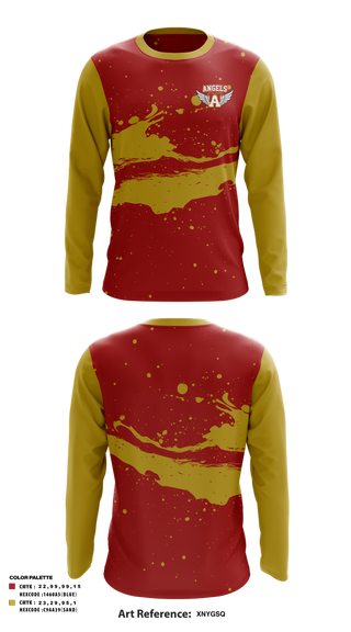 Long Sleeve Performance Shirt, Angels, , Teamtime, Team time, sublimation, custom sports apparel, team uniforms, spirit wear, spiritwear, sports uniforms, custom shirts, team store, custom team store, fundraiser sports, apparel fundraiser