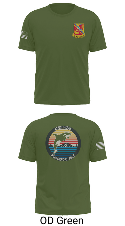 A BTRY, 1-37FAR 4037747 Old School Cotton Feel Shirt - 50