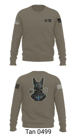 Crew Neck Sweatshirt, Willoughby K9, Police, Teamtime, Team time, sublimation, custom sports apparel, team uniforms, spirit wear, spiritwear, sports uniforms, custom shirts, team store, custom team store, fundraiser sports, apparel fundraiser