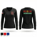Ridgebury Fire Department 90763461 Women's Long Sleeve V-neck Shirt - 1