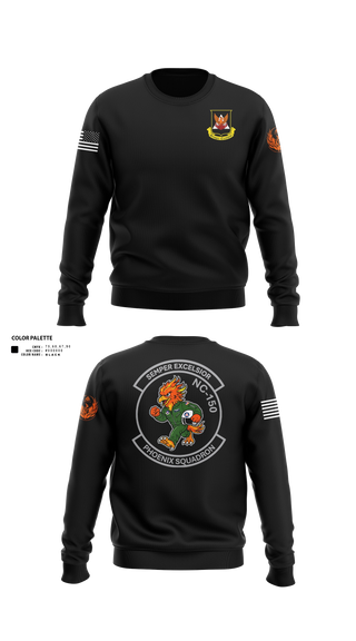 Crew Neck Sweatshirt, 150th Orange County Composite Squadron, NC Wing, Civil Air Patrol, Air Force, Teamtime, Team time, sublimation, custom sports apparel, team uniforms, spirit wear, spiritwear, sports uniforms, custom shirts, team store, custom team store, fundraiser sports, apparel fundraiser