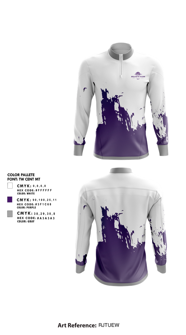 Quarter Zip Jacket, Bluffton University, Golf, Teamtime, Team time, sublimation, custom sports apparel, team uniforms, spirit wear, spiritwear, sports uniforms, custom shirts, team store, custom team store, fundraiser sports, apparel fundraiser