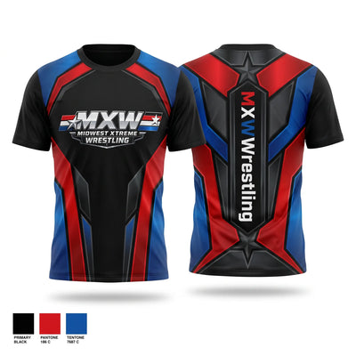 Midwest Xtreme Wrestling Short Sleeve Performance Shirt - 2