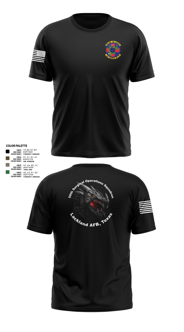 Old School Cotton Shirt, 59th Surgical Operations Squadron, Air Force, Teamtime, Team time, sublimation, custom sports apparel, team uniforms, spirit wear, spiritwear, sports uniforms, custom shirts, team store, custom team store, fundraiser sports, apparel fundraiser