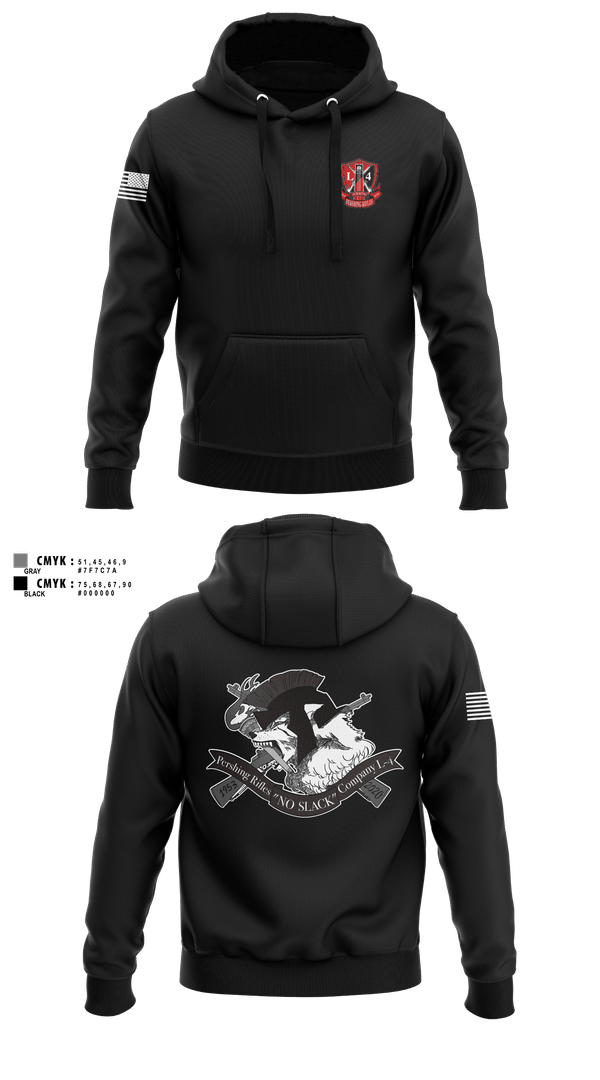 Hoodie, Pershing Rifles, Company L-4, Army, Teamtime, Team time, sublimation, custom sports apparel, team uniforms, spirit wear, spiritwear, sports uniforms, custom shirts, team store, custom team store, fundraiser sports, apparel fundraiser