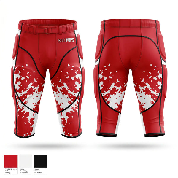 Integrated Football Pants, Bullpups, , Teamtime, Team time, sublimation, custom sports apparel, team uniforms, spirit wear, spiritwear, sports uniforms, custom shirts, team store, custom team store, fundraiser sports, apparel fundraiser