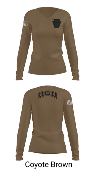 Womens Long Sleeve Vneck Shirt, , National Guard, Teamtime, Team time, sublimation, custom sports apparel, team uniforms, spirit wear, spiritwear, sports uniforms, custom shirts, team store, custom team store, fundraiser sports, apparel fundraiser