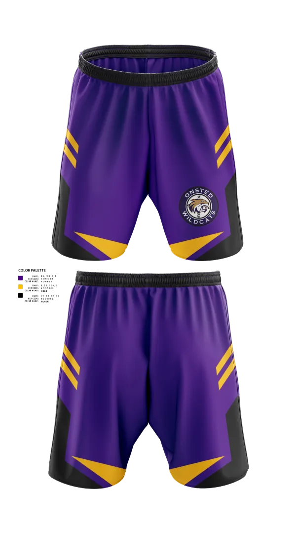 Athletic Shorts With Pockets, Onsted Wildcats, Baseball, Teamtime, Team time, sublimation, custom sports apparel, team uniforms, spirit wear, spiritwear, sports uniforms, custom shirts, team store, custom team store, fundraiser sports, apparel fundraiser
