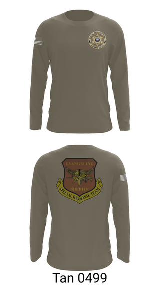 Long Sleeve Performance Shirt, Evangeline Parish Sheriffs Office S.R.T, Police, Teamtime, Team time, sublimation, custom sports apparel, team uniforms, spirit wear, spiritwear, sports uniforms, custom shirts, team store, custom team store, fundraiser sports, apparel fundraiser