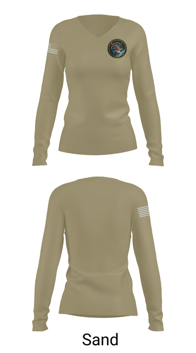 Naval Computer and Telecoms Station 86798210 Women's Long Sleeve V-neck Shirt - 92