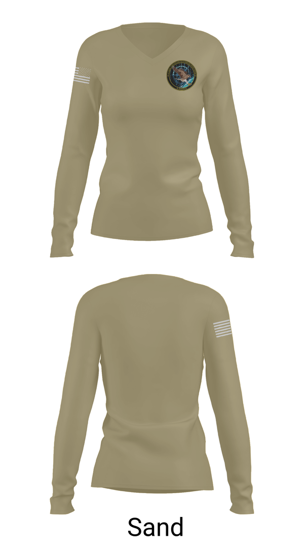 Womens Long Sleeve Vneck Shirt, Naval Computer and Telecoms Station, , Teamtime, Team time, sublimation, custom sports apparel, team uniforms, spirit wear, spiritwear, sports uniforms, custom shirts, team store, custom team store, fundraiser sports, apparel fundraiser
