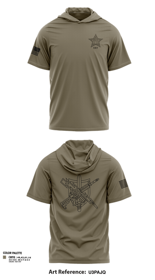 Short Sleeve Performance Shirt with hood, Emergency Response Team, Police, Teamtime, Team time, sublimation, custom sports apparel, team uniforms, spirit wear, spiritwear, sports uniforms, custom shirts, team store, custom team store, fundraiser sports, apparel fundraiser