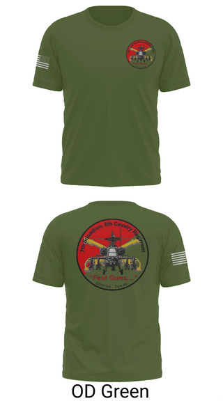 Short Sleeve Performance Shirt, 7th Squadron, Sixth Cavalry Regiment, , Teamtime, Team time, sublimation, custom sports apparel, team uniforms, spirit wear, spiritwear, sports uniforms, custom shirts, team store, custom team store, fundraiser sports, apparel fundraiser
