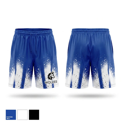 Northwest Mississippi Wolves Mens Reversible Basketball Shorts - 1