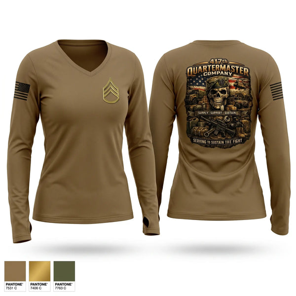 Old School Cotton Feel Shirt, 417th Quartermaster Company, Army, Teamtime, Team time, sublimation, custom sports apparel, team uniforms, spirit wear, spiritwear, sports uniforms, custom shirts, team store, custom team store, fundraiser sports, apparel fundraiser