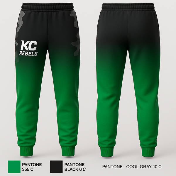 Joggers, Kc Rebels, Track & Field, Teamtime, Team time, sublimation, custom sports apparel, team uniforms, spirit wear, spiritwear, sports uniforms, custom shirts, team store, custom team store, fundraiser sports, apparel fundraiser