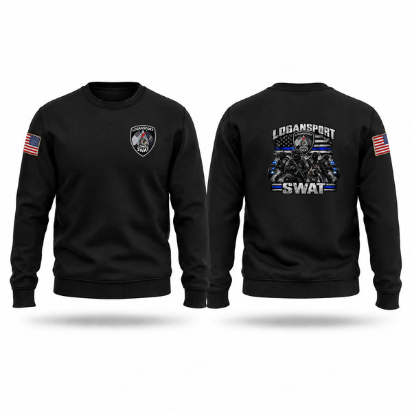 Crew Neck Sweatshirt, Logansport Swat, Police, Teamtime, Team time, sublimation, custom sports apparel, team uniforms, spirit wear, spiritwear, sports uniforms, custom shirts, team store, custom team store, fundraiser sports, apparel fundraiser