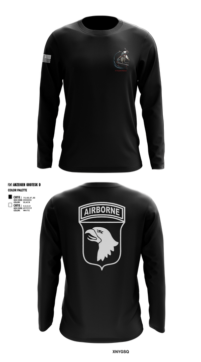 2nd Flt Platoon, B/101 Avn Regt, 101st ABN DIV 10364958 Long Sleeve Performance Shirt 2