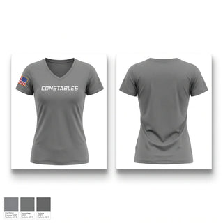 Womens Short Sleeve Vneck Shirt, CONSTABLES, Police, Teamtime, Team time, sublimation, custom sports apparel, team uniforms, spirit wear, spiritwear, sports uniforms, custom shirts, team store, custom team store, fundraiser sports, apparel fundraiser