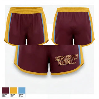 Womens Shorts, CHESTERTON TROJANS, Baseball, Teamtime, Team time, sublimation, custom sports apparel, team uniforms, spirit wear, spiritwear, sports uniforms, custom shirts, team store, custom team store, fundraiser sports, apparel fundraiser
