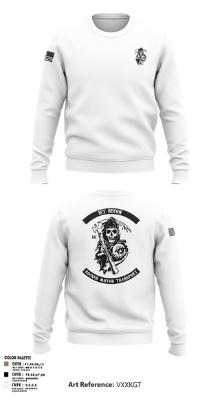 Crew Neck Sweatshirt, 1st Recon, Marines, Teamtime, Team time, sublimation, custom sports apparel, team uniforms, spirit wear, spiritwear, sports uniforms, custom shirts, team store, custom team store, fundraiser sports, apparel fundraiser