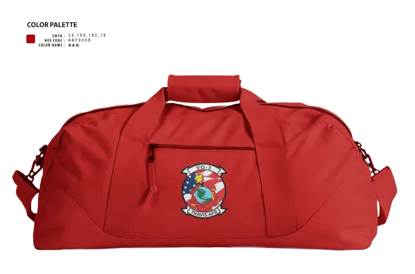 Duffle Bag, VQ3 Det Travis, , Teamtime, Team time, sublimation, custom sports apparel, team uniforms, spirit wear, spiritwear, sports uniforms, custom shirts, team store, custom team store, fundraiser sports, apparel fundraiser