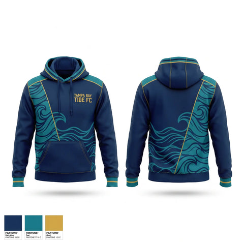 Hoodie, Tampa Bay Tide FC, Men's Soccer, Teamtime, Team time, sublimation, custom sports apparel, team uniforms, spirit wear, spiritwear, sports uniforms, custom shirts, team store, custom team store, fundraiser sports, apparel fundraiser