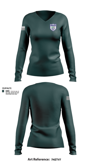 Womens Long Sleeve Vneck Shirt, Andover Township Police Department, , Teamtime, Team time, sublimation, custom sports apparel, team uniforms, spirit wear, spiritwear, sports uniforms, custom shirts, team store, custom team store, fundraiser sports, apparel fundraiser