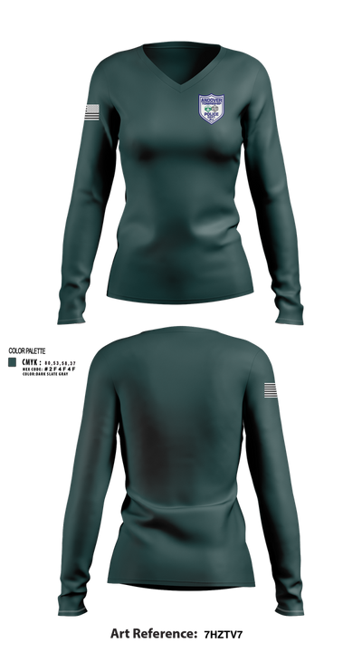 Andover Township Police Department 13076231 Women's Long Sleeve V-neck Shirt - 103
