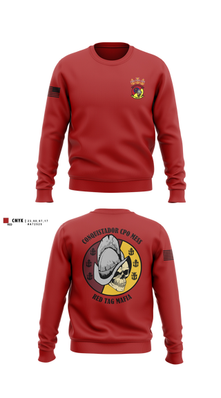 Crew Neck Sweatshirt, VR-57 CHIEFS MESS, Navy, Teamtime, Team time, sublimation, custom sports apparel, team uniforms, spirit wear, spiritwear, sports uniforms, custom shirts, team store, custom team store, fundraiser sports, apparel fundraiser